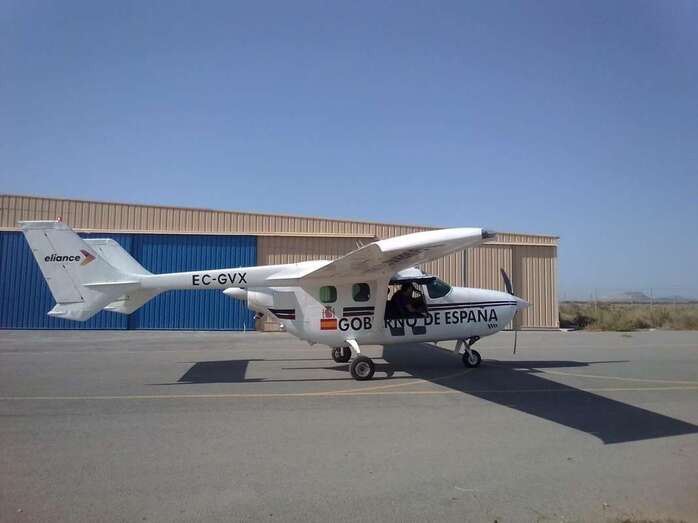Un un avión de coordinación y observación (ACO) viaja desde Alicante hasta La Palma para monitorizar la actividad volcánica / TA